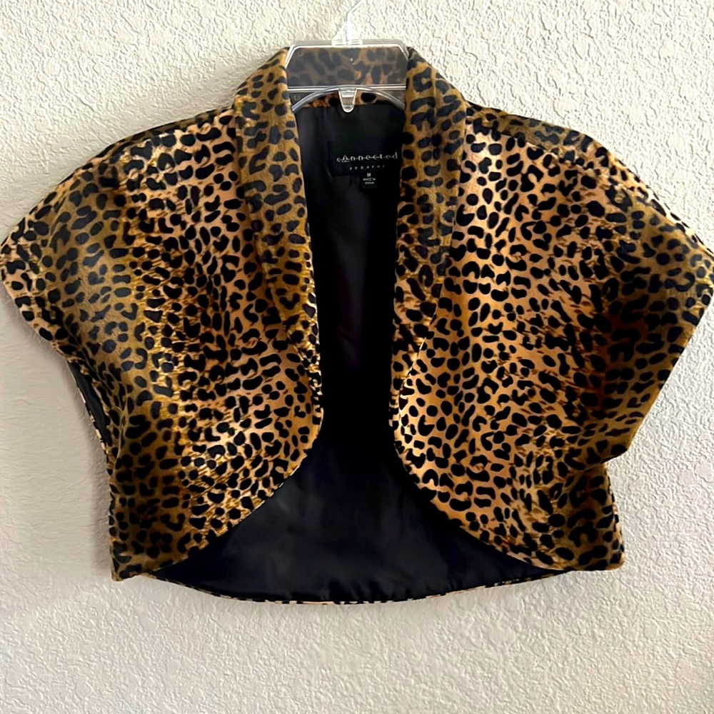 Bolero leopard animal print size m